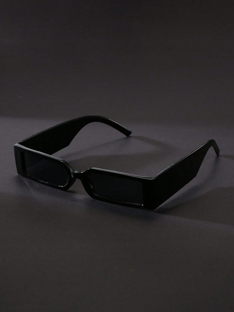 1 pieza de gafas de moda con montura pequeña estilo Y2K negras, adecuadas para mujeres y hombres, ideales para playa y fotografía.
