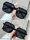 4pcs Fashion Square Sunglasses for Women, Cute Y2K Summer Personalized Beach Accessories, Beach Glasses for Women