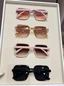4pcs Fashion Square Sunglasses for Women, Cute Y2K Summer Personalized Beach Accessories, Beach Glasses for Women
