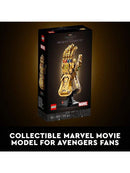 LEGO 76191 Infinity Gauntlet Collectible Set; Thanos' Right Hand Gauntlet Model with Infinity Gems (590 Pieces) Room Decor