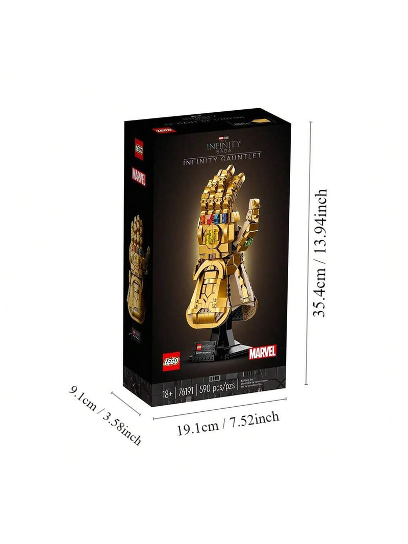 LEGO 76191 Infinity Gauntlet Collectible Set; Thanos' Right Hand Gauntlet Model with Infinity Gems (590 Pieces) Room Decor