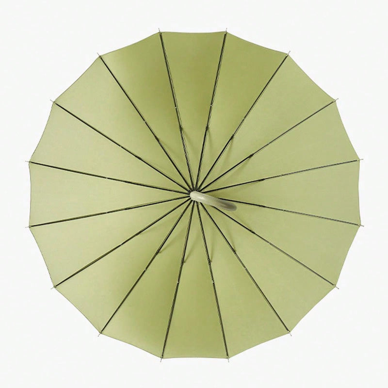 Paraguas japonés de mango largo para días soleados y lluviosos, negro, grande, resistente a tormentas, 16 varillas, automático e impermeable, diseño de corazón de San Valentín para niño.