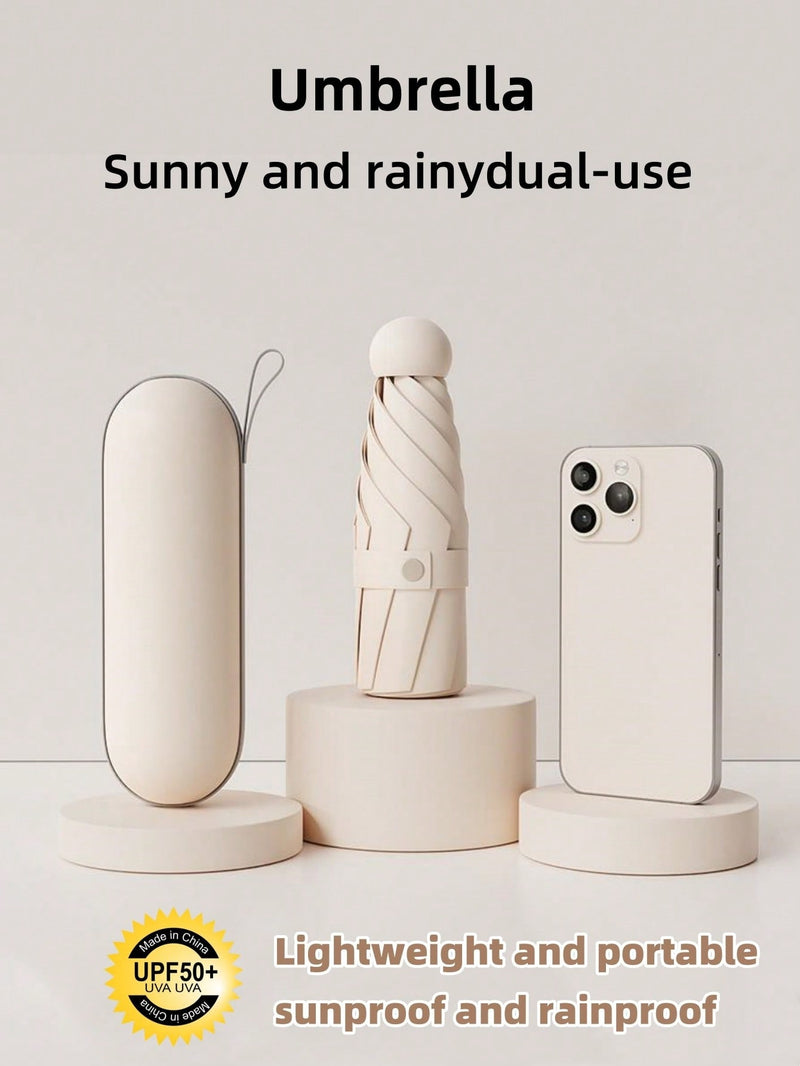 Mini Guarda-Chuva Rosa Anti-UV
