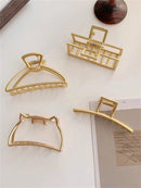 ✨ Fashionable women's hair clips ✨ in metal, claw style, in 🥇 gold and 🥈 silver colors, with geometric design 🔶