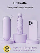 Mini Guarda-Chuva Rosa Anti-UV