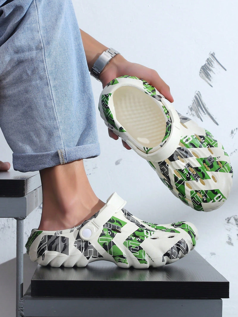 Sandalias deportivas huecas para hombre, suela gruesa, antideslizantes, resistentes al desgaste, transpirables, para playa, verano, novedad