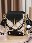 Bolso bandolera para teléfono móvil con llavero para mujer [2398]