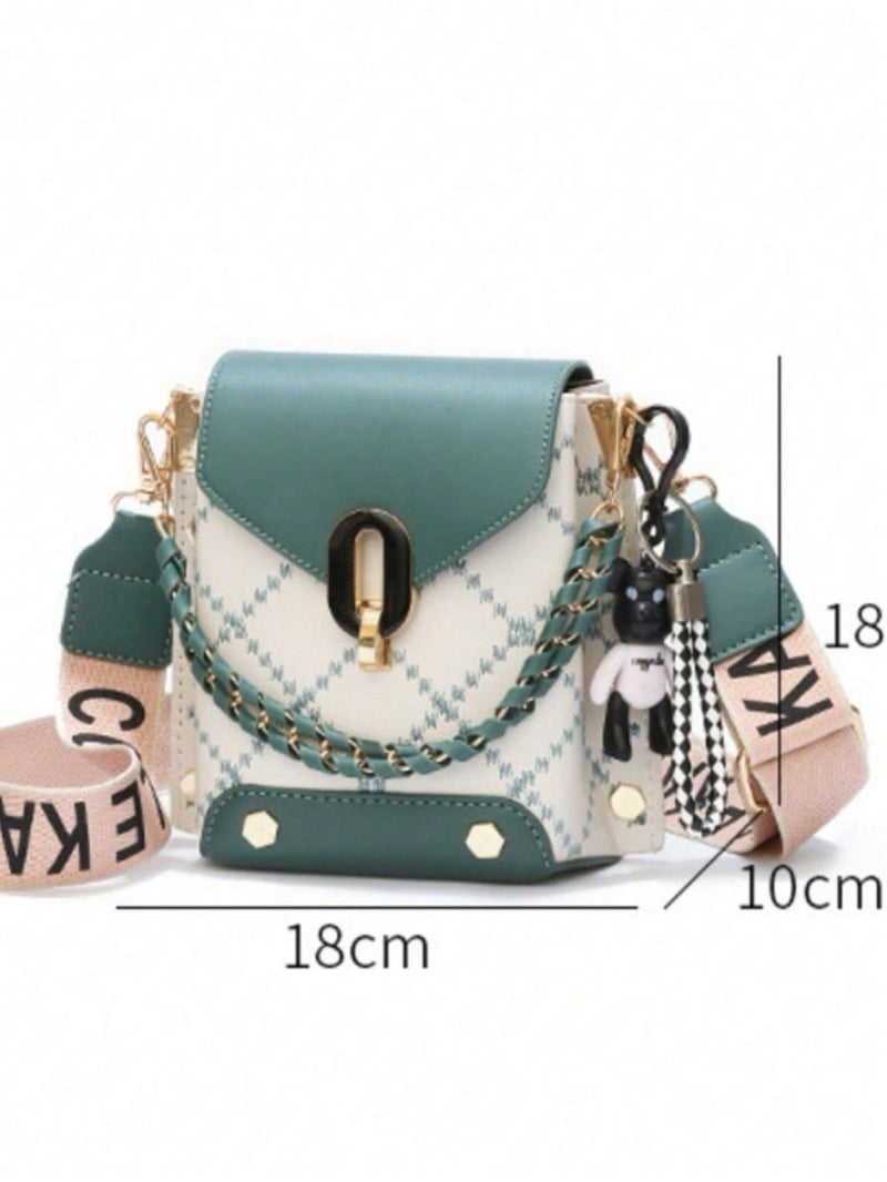 Bolso bandolera para teléfono móvil con llavero para mujer [2398]