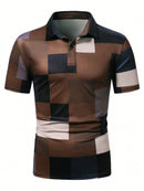 Polo Shirt with Geometric Print