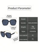 LINFEMAND Fashion Glasses, Fashion Brand Polygonal Design, Lightweight Gradient Lens, UV Protection for Driving, Beach, Travel, Holiday Gift for Women