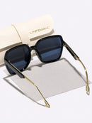 LINFEMAND Fashion Glasses, Fashion Brand Polygonal Design, Lightweight Gradient Lens, UV Protection for Driving, Beach, Travel, Holiday Gift for Women