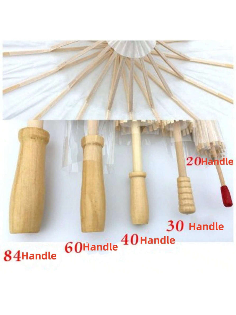 1 paraguas de papel blanco de 24 pulgadas, ideal para pintar, ideal para bodas, como regalo de cumpleaños creativo. Ideal para recuerdos de boda, estilo japonés y chino.