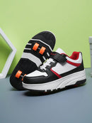 Zapatos juveniles con estilo 2024, zapatillas deformables con ruedas dobles, calzado deportivo y de ocio versátil para niños y niñas adolescentes.