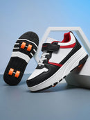 Zapatos juveniles con estilo 2024, zapatillas deformables con ruedas dobles, calzado deportivo y de ocio versátil para niños y niñas adolescentes.