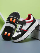 Zapatos juveniles con estilo 2024, zapatillas deformables con ruedas dobles, calzado deportivo y de ocio versátil para niños y niñas adolescentes.
