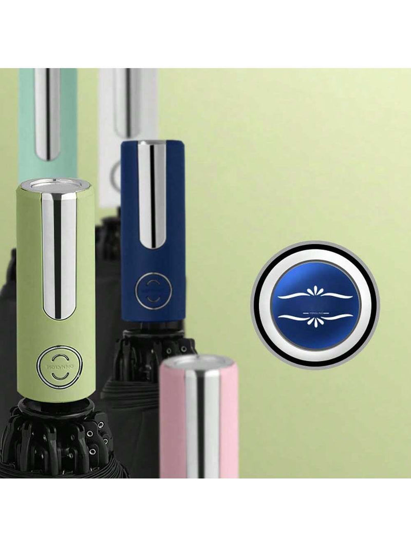 Paraguas totalmente automático, paraguas invertido de alta calidad, protección solar y contra la lluvia, vinilo reforzado con 10 soportes.