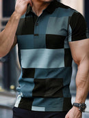 Polo Shirt with Geometric Print