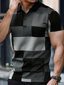 Polo Shirt with Geometric Print