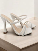 Zuecos de estilo formal Bellamore para mujer, tacón medio, copa de 9,5 cm, colores: negro, nude y blanco roto.