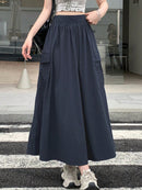 DAZY Women's Solid Color Umbrella Work Skirt