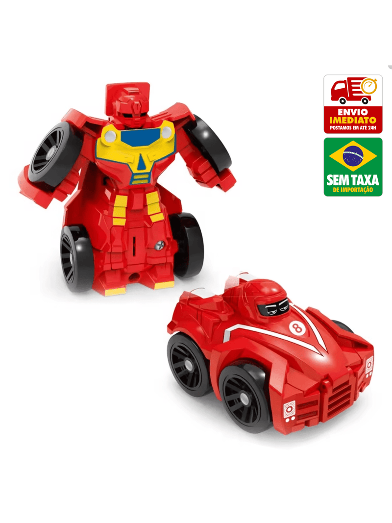 Robot de juguete Mecha Transformer, carro de plástico, robot estilo Q, DuteToys DTE-0510