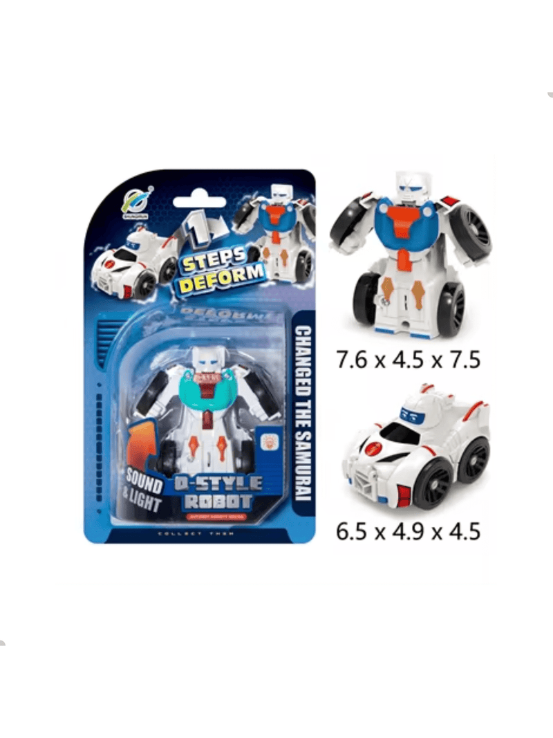 Robot de juguete Mecha Transformer, carro de plástico, robot estilo Q, DuteToys DTE-0510