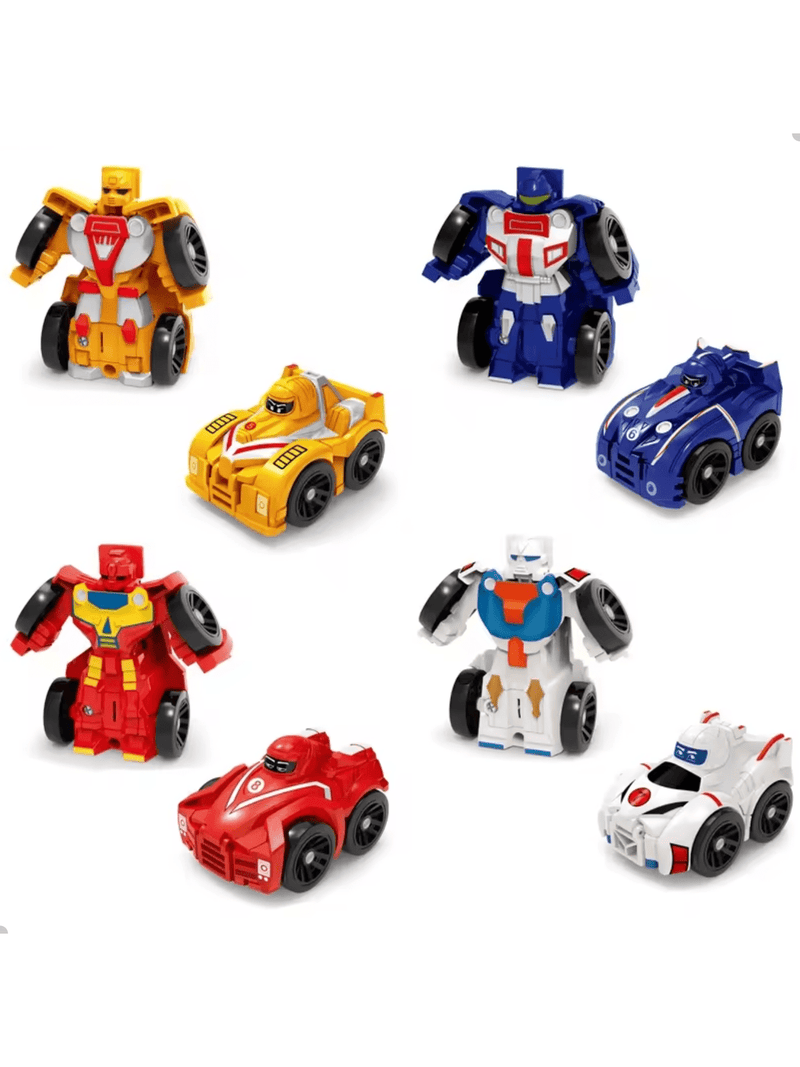 Robot de juguete Mecha Transformer, carro de plástico, robot estilo Q, DuteToys DTE-0510