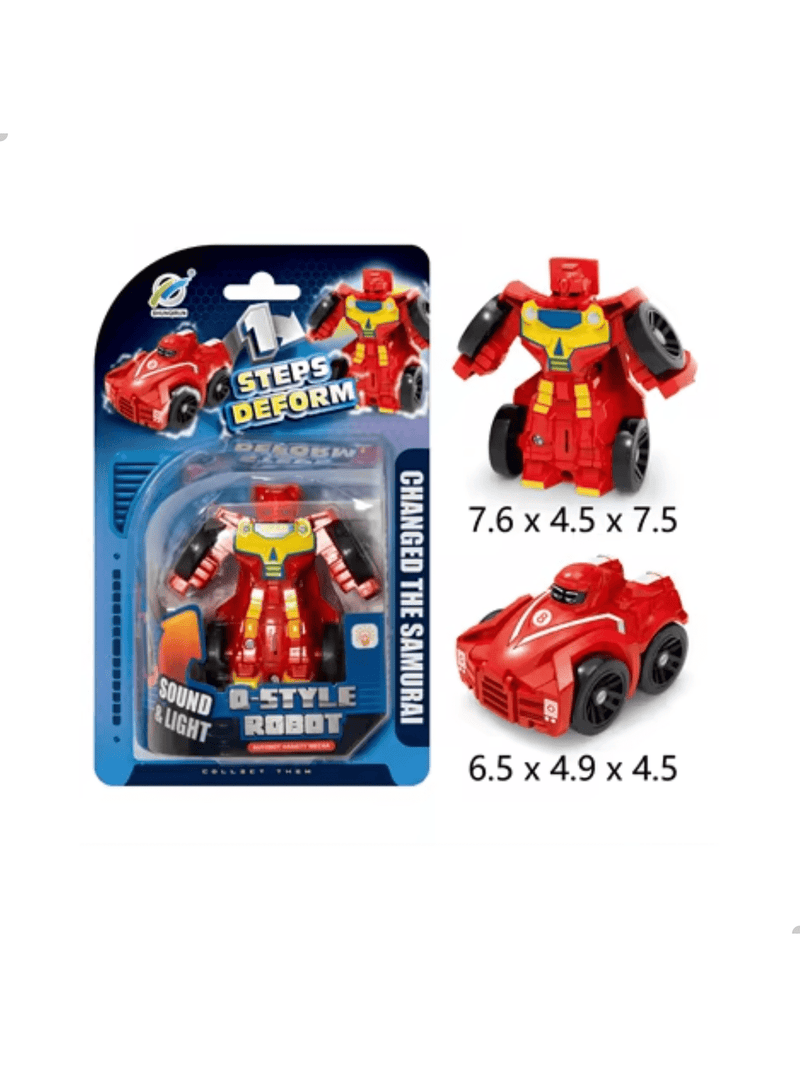Robot de juguete Mecha Transformer, carro de plástico, robot estilo Q, DuteToys DTE-0510