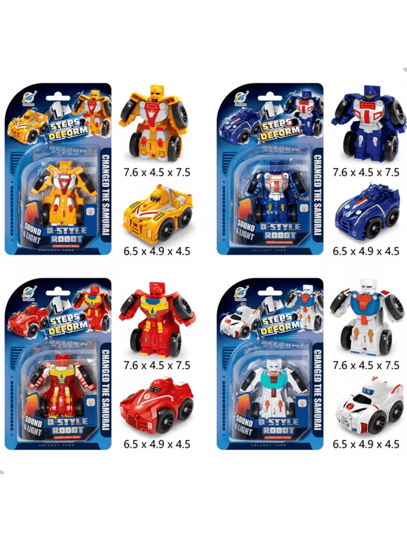 Robot de juguete Mecha Transformer, carro de plástico, robot estilo Q, DuteToys DTE-0510
