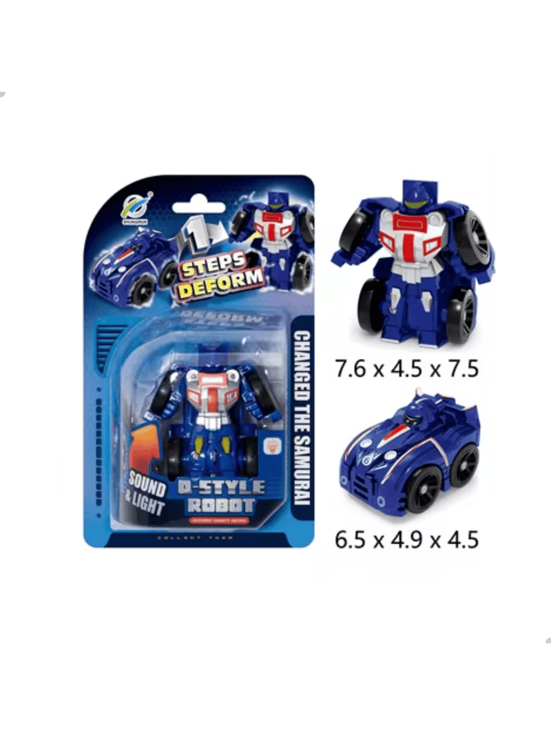Robot de juguete Mecha Transformer, carro de plástico, robot estilo Q, DuteToys DTE-0510