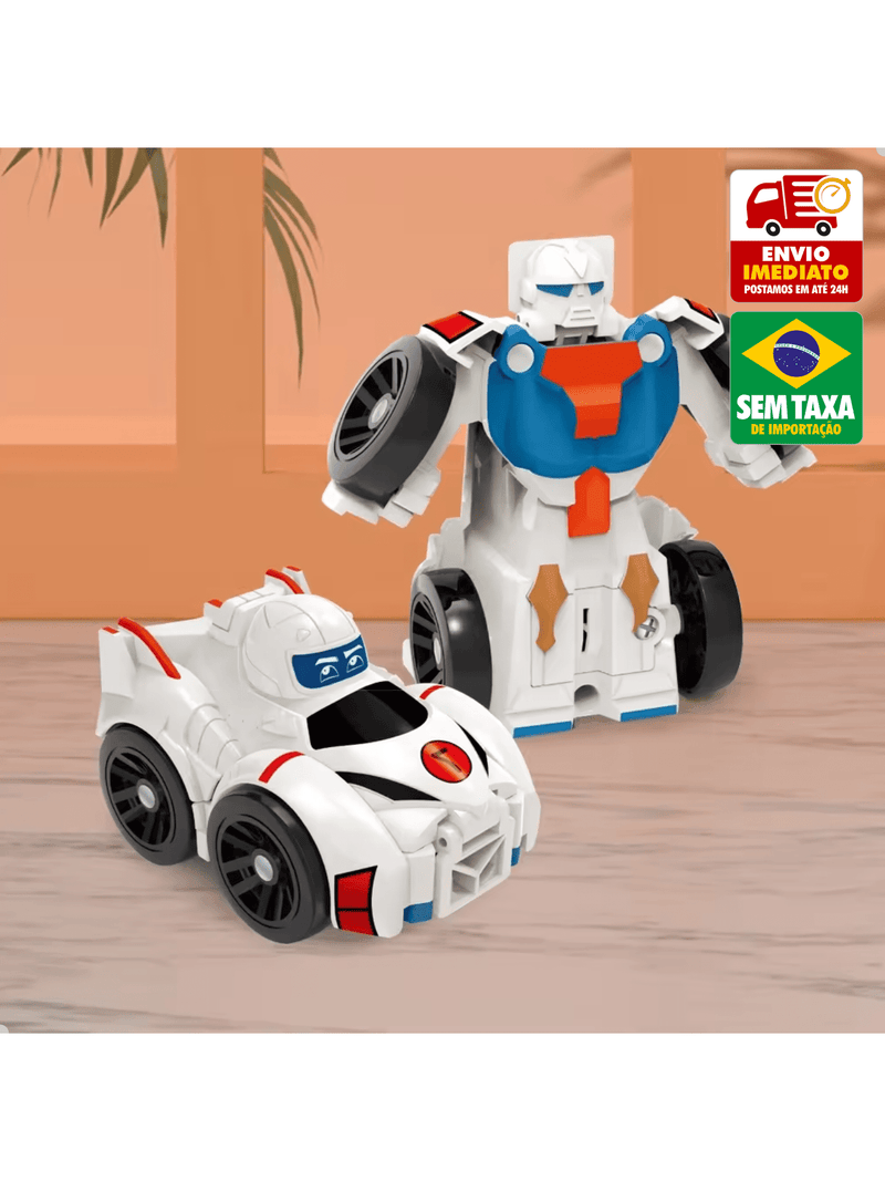 Robot de juguete Mecha Transformer, carro de plástico, robot estilo Q, DuteToys DTE-0510