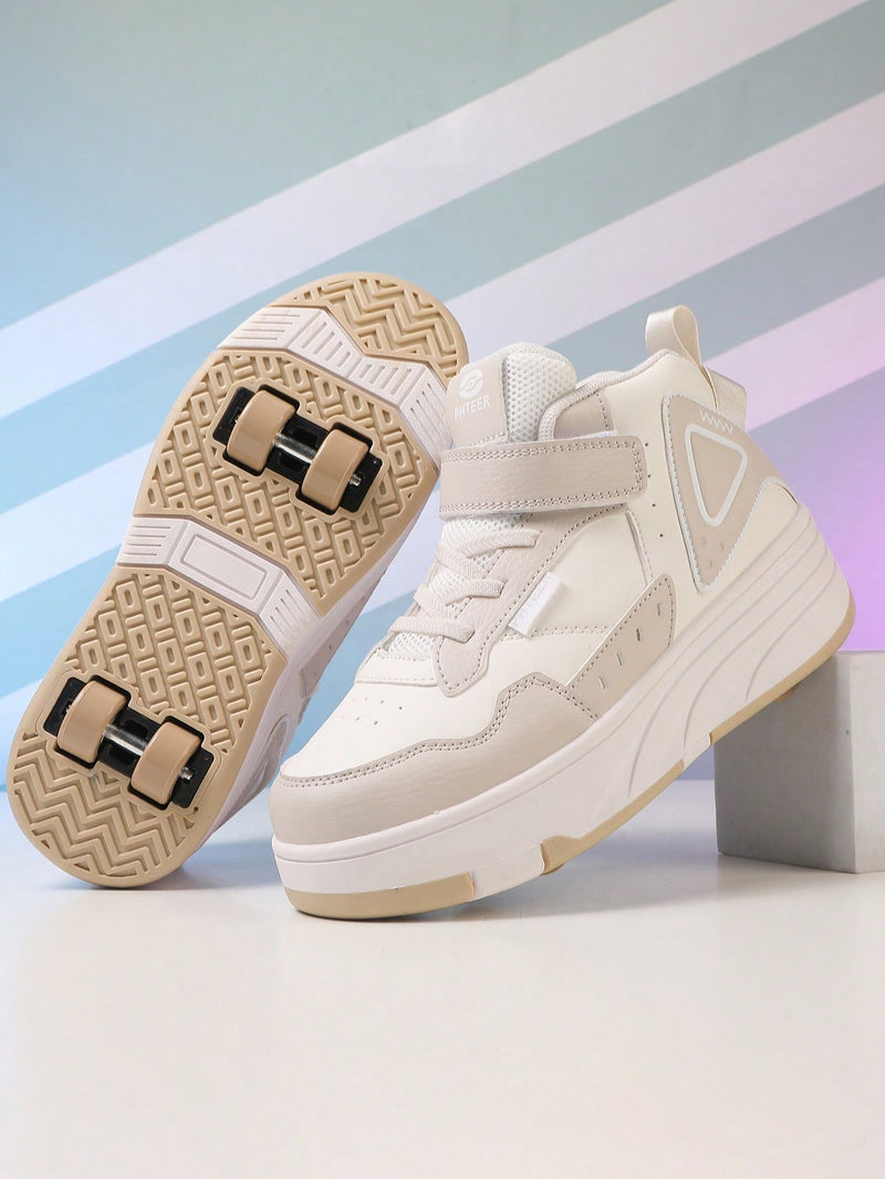 Patines de 4 ruedas mejorados para adolescentes, otoño y primavera, diseño moderno con cordones, ruedas desmontables, para patinar en interiores y exteriores.