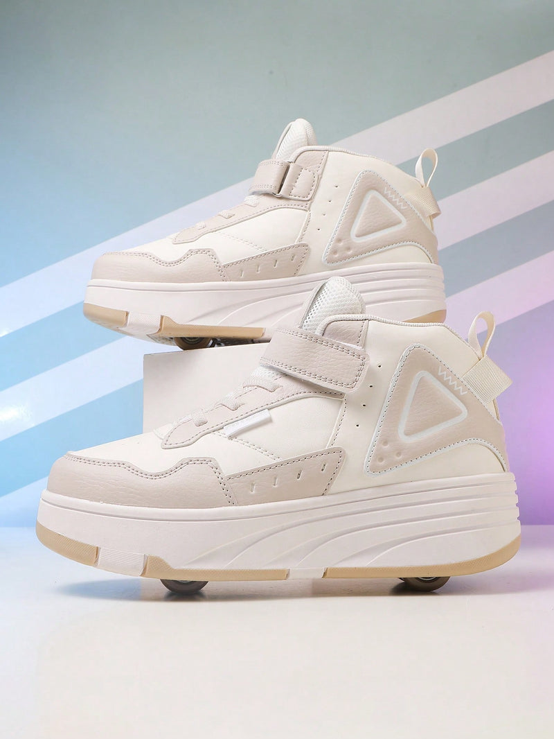 Patines de 4 ruedas mejorados para adolescentes, otoño y primavera, diseño moderno con cordones, ruedas desmontables, para patinar en interiores y exteriores.