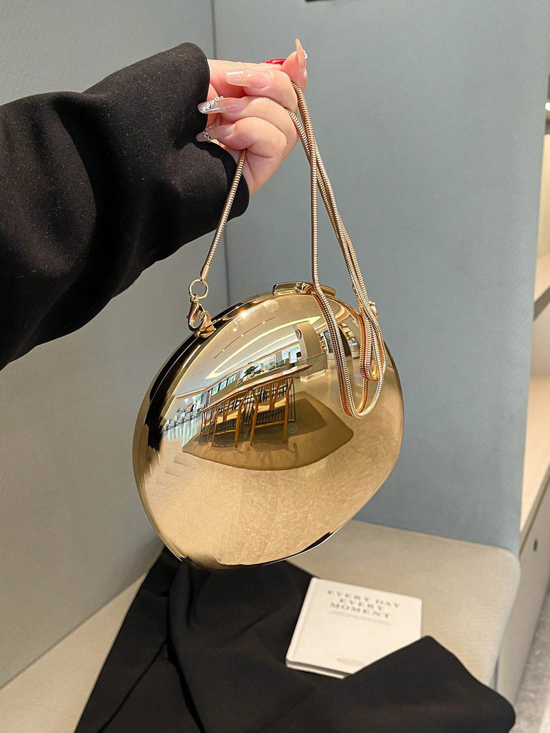 Bolsa Balde Transparente com Strass e Pérolas