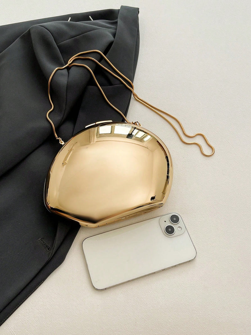 Bolsa Balde Transparente com Strass e Pérolas