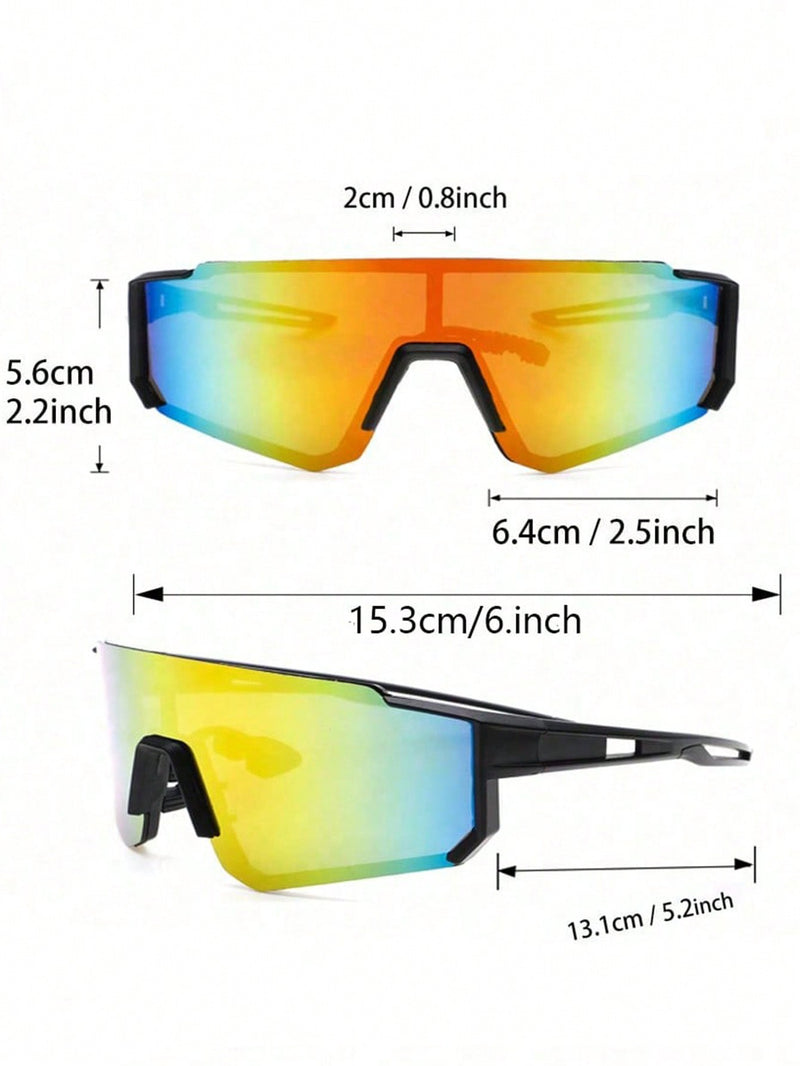 Gafas de sol reflectantes Y2K de estilo urbano combinables para hombre, accesorios para ciclismo, running, montañismo y esquí, 1/2/3/5 unidades.