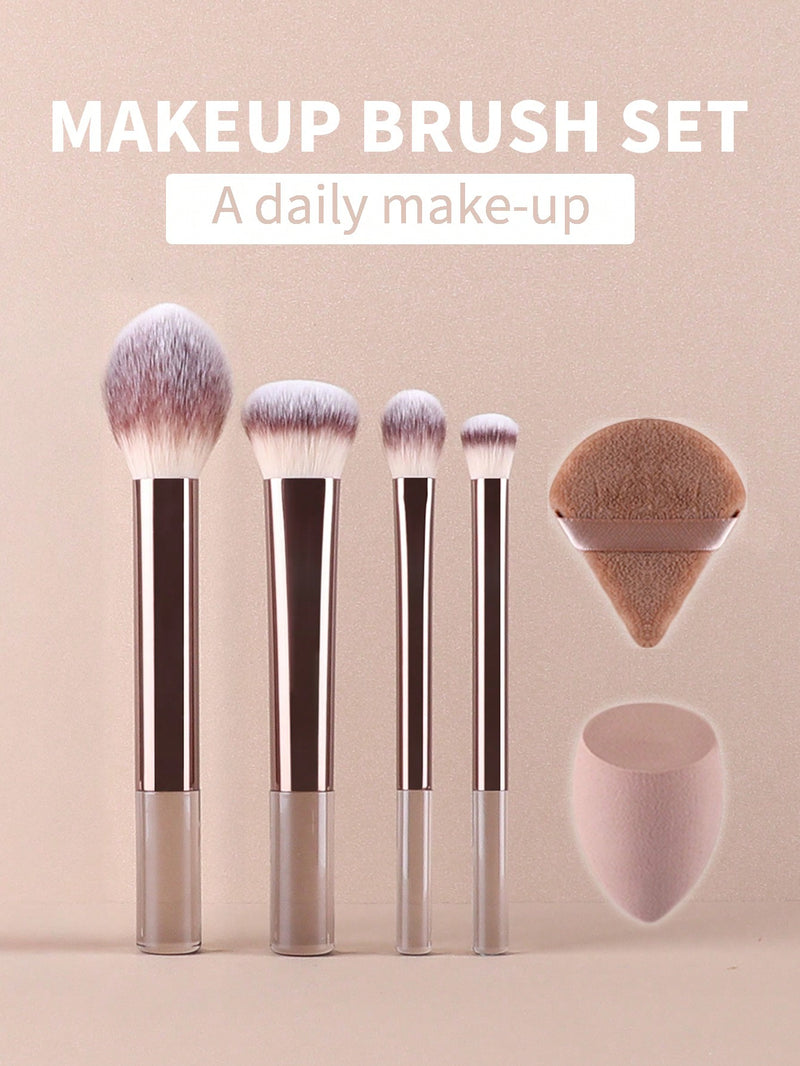 Kit 15 Pincéis de Maquiagem – Para Olhos, Rosto e Contorno Profissional