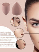 15 Pieces Makeup Brush Set, Including Powder Brush, Blush Brush, Highlighter Brush, Eyeshadow Brush, Eyelash Brush, Eyeliner Brush, Angled Makeup Sponge, Round Makeup Sponge, Round Powder Puff, Round Powder Puff