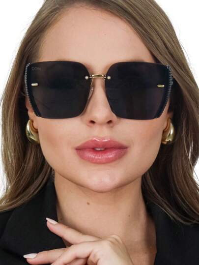 Gafas de sol cuadradas elegantes para mujer con protección UV400