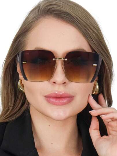 Gafas de sol cuadradas elegantes para mujer con protección UV400