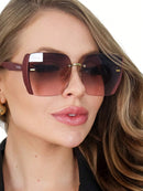 Women's Elegant Square Sunglasses UV400 Protection