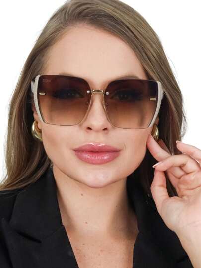Gafas de sol cuadradas elegantes para mujer con protección UV400