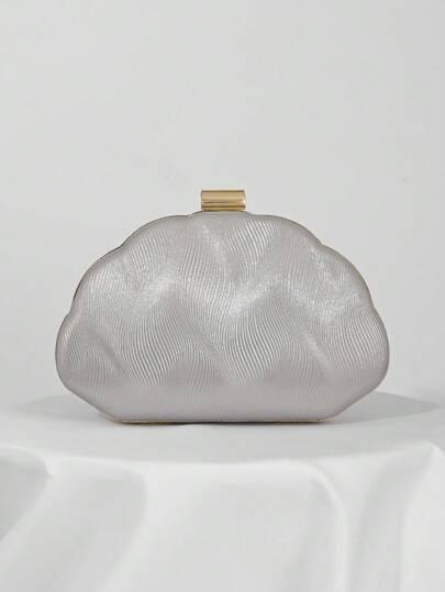 Mini Bolsa de Concha em Couro PU