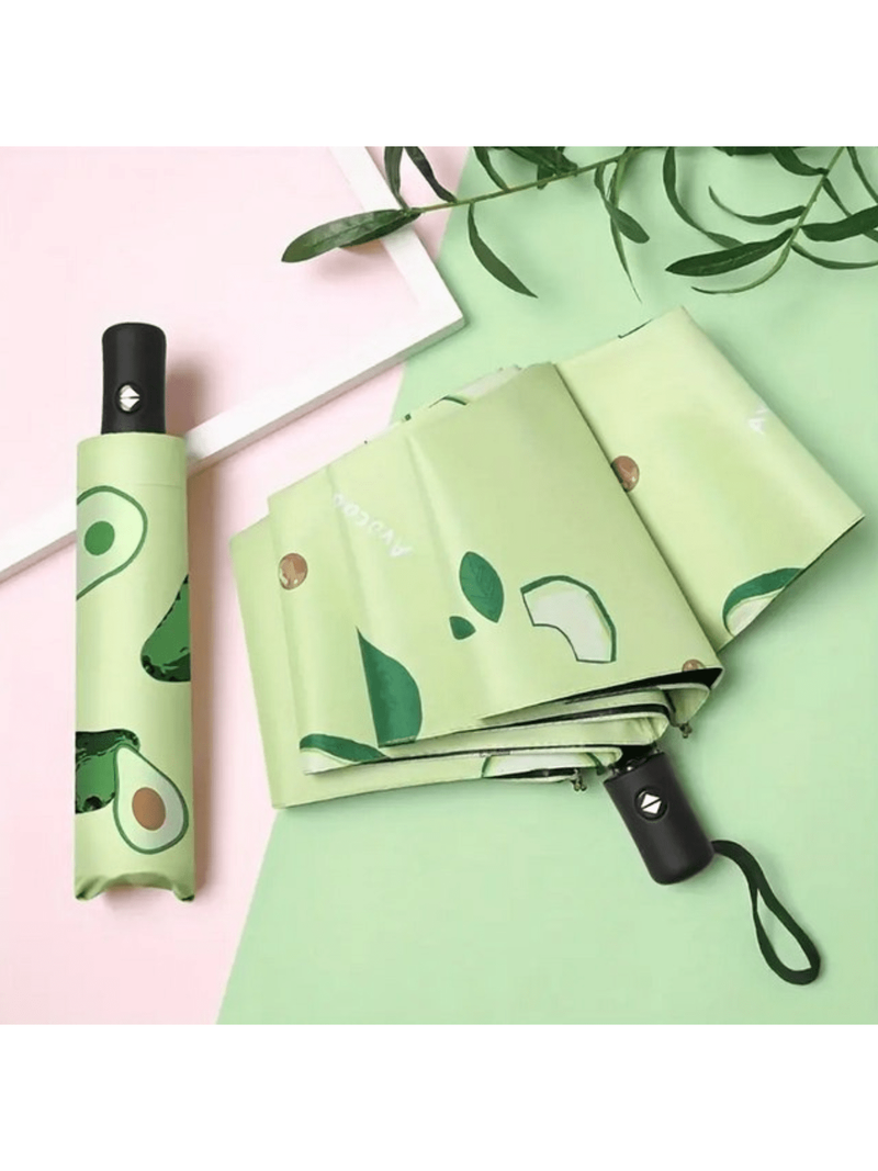 Paraguas automático reforzado con estampado de frutas