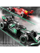 El coche de Fórmula 1 recargable a control remoto emite humo