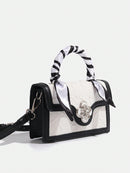 Mini bolso cuadrado retro, diseño único, bandolera multiusos para mujer, bolso informal de diario.