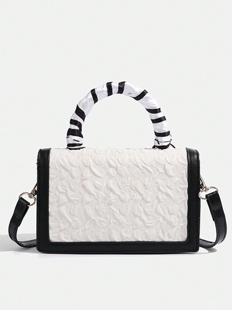 Mini bolso cuadrado retro, diseño único, bandolera multiusos para mujer, bolso informal de diario.