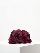 Elegante bolso de noche con estampado de rosas, ideal para bodas, suave y dulce, ideal como regalo de San Valentín (patrón aleatorio).