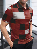 Polo Shirt with Geometric Print