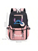 Mochila impermeable Disney Smart Stitch, mochila de viaje, elegante mochila escolar, mochila plegable de gran capacidad para uso en exteriores.